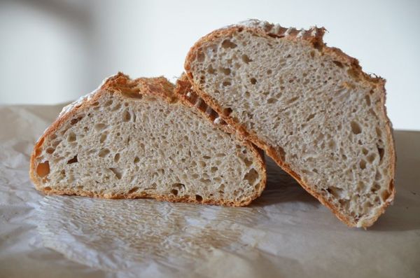 Barley bread made with Poolish